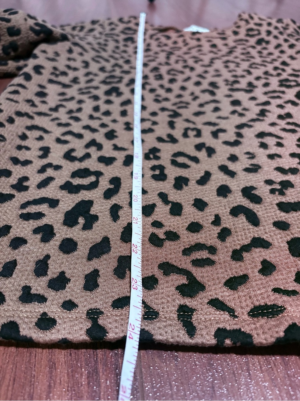 Women’s THML Leopard Print Ruffle Sleeve Top Size Small - Picture 6 of 6